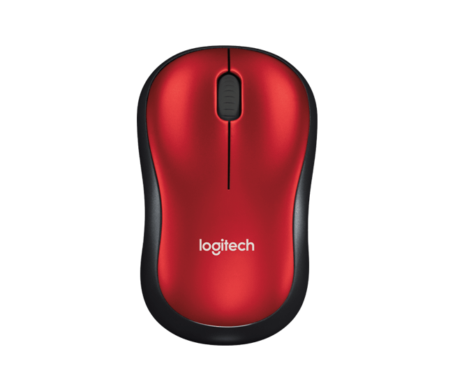 Logitech M185 Wireless Mouse – Red