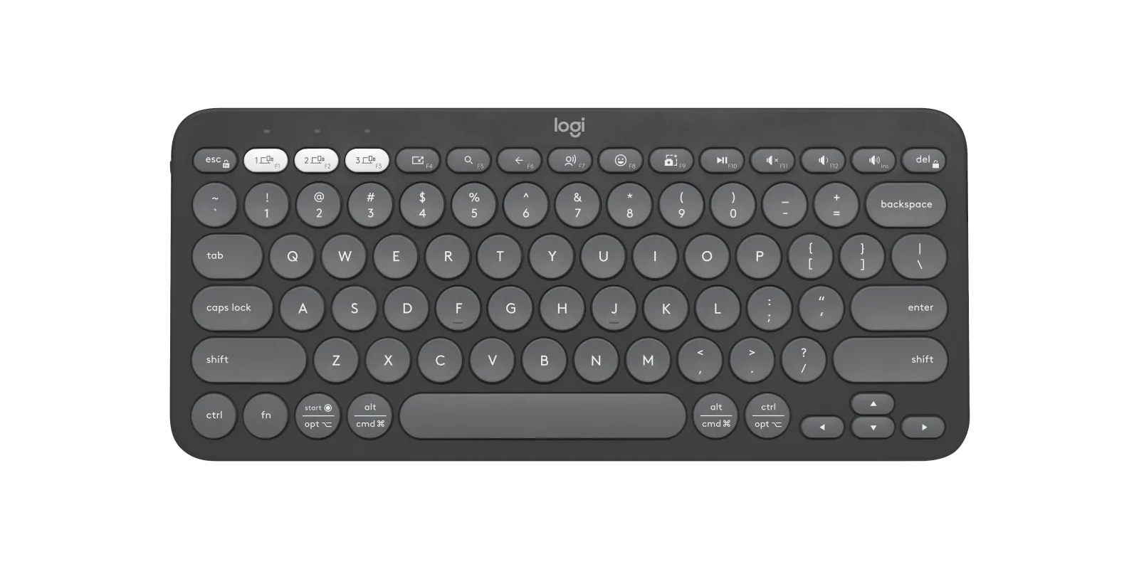Logitech Pebble Keys 2 K380s Bluetooth Keyboard Tonal Graphite