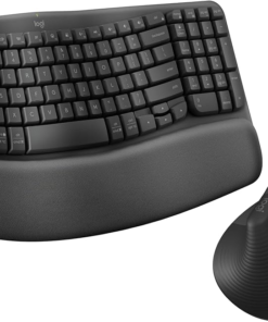 Logitech Wave Keys and Lift Combo Wireless Bluetooth Ergonomic Keyboard and Vertical Mouse – Graphite