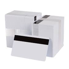 magnetic stripe   High quality White PVC Cards