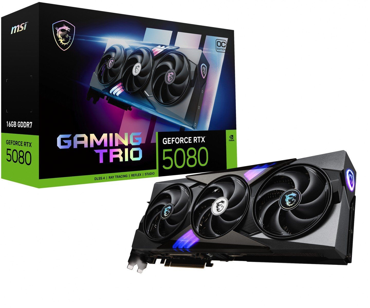 MSI GeForce RTX 5080 GAMING TRIO 16GB GDDR7 Graphics Card