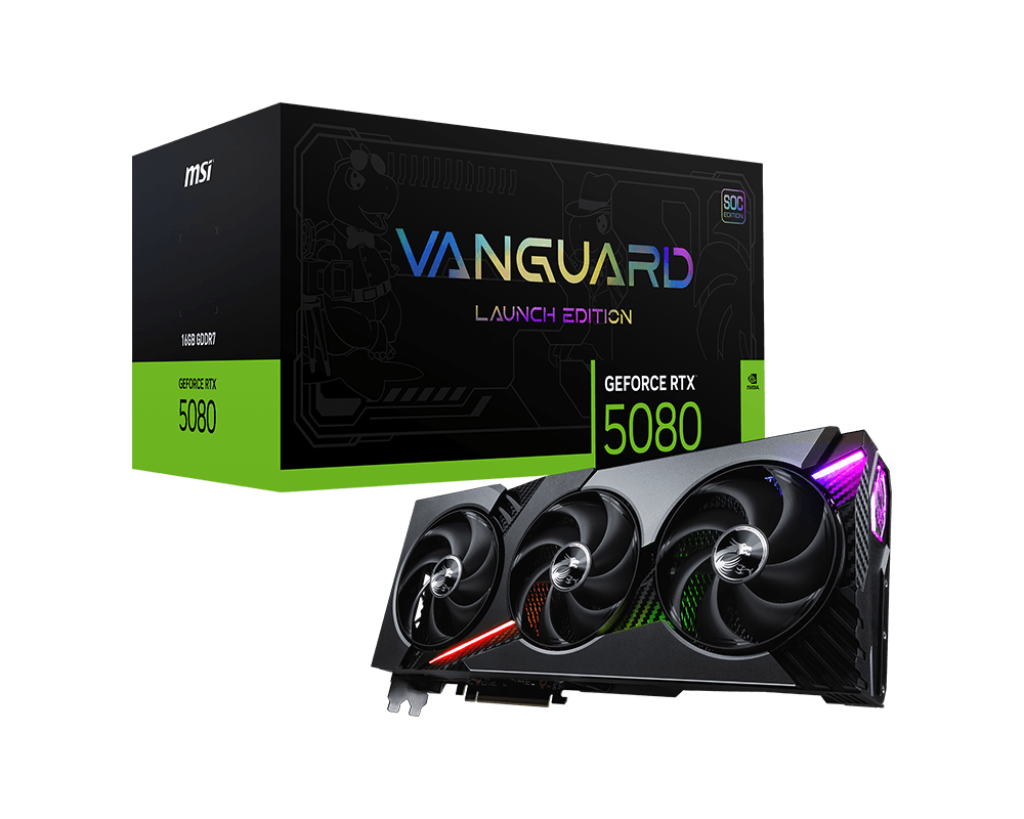 MSI GeForce RTX 5080 VANGUARD 16GB GDDR7 Graphics Card