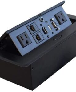 Table Pop up Power Connection Box with Outlet Network HDMI for Conference desk