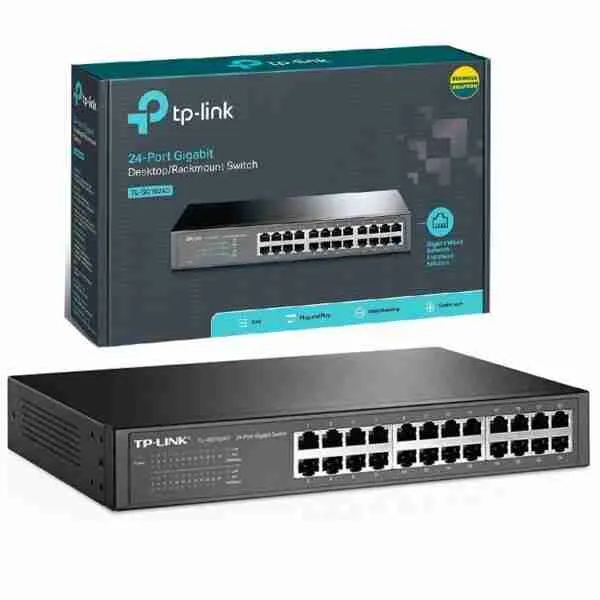 TP‑Link 24‑Port 10/100/1000Mbps Gigabit Desktop Rackmount Switch – TL‑SG1024D
