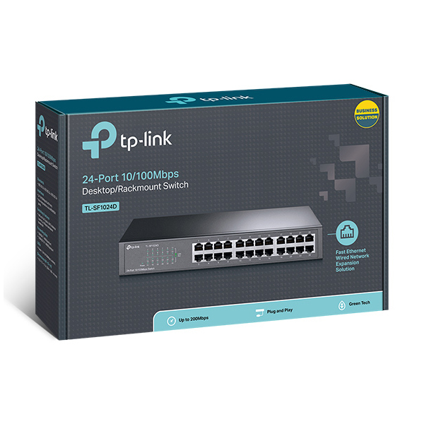 TP‑Link 24‑Port 10/100Mbps Desktop/Rackmount Switch – TL‑SF1024D
