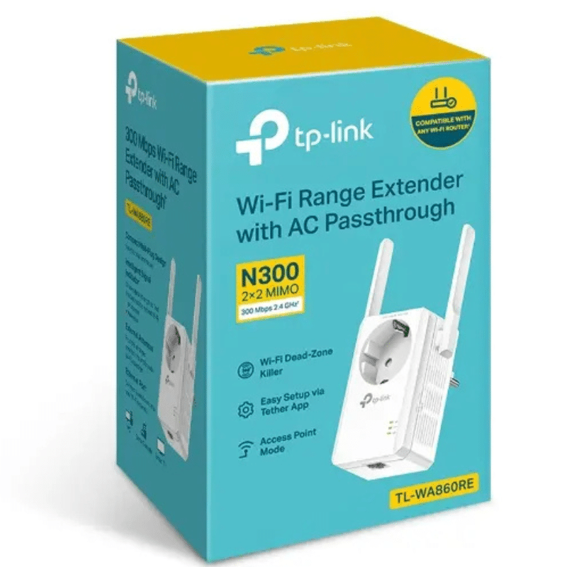 TP‑Link 300Mbps Wi‑Fi Range Extender with AC Passthrough – TL‑WA860RE