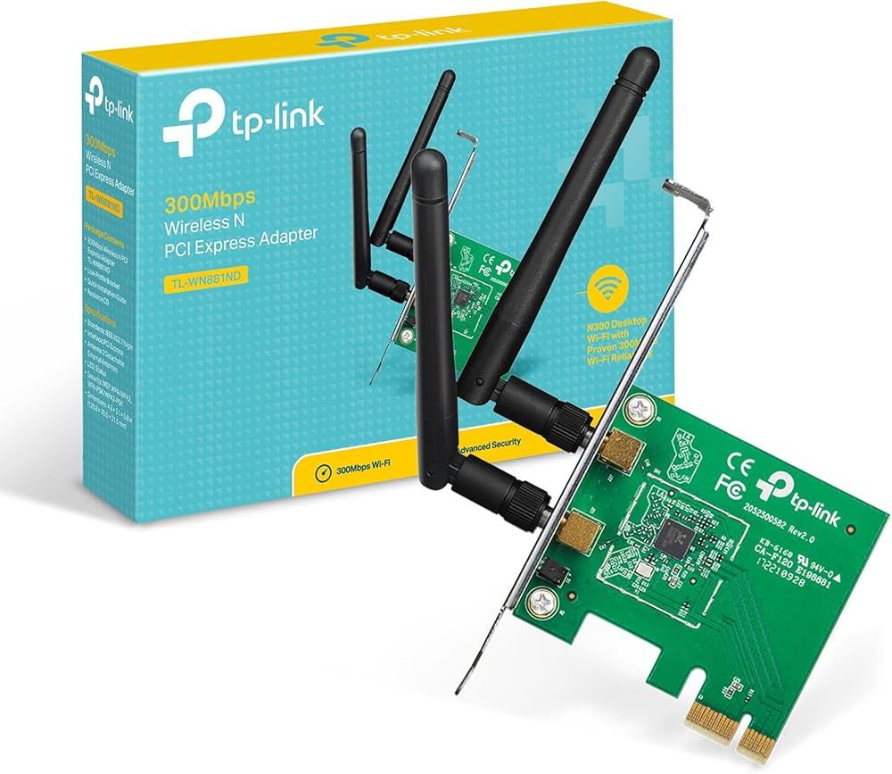 TP‑Link 300Mbps Wireless N PCI Express Adapter – TL‑WN881ND