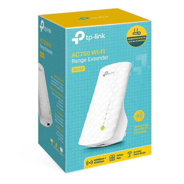 TP‑Link AC750 Mesh Wireless N Wall‑Plugged Range Extender – TL‑RE200