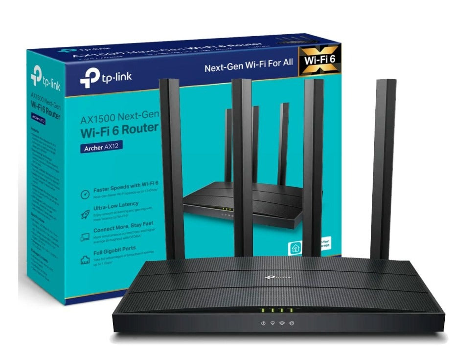 TP-Link AX1500 Wireless OFDMA and MU-MIMO Wi-Fi 6 Router – TL-Archer AX12