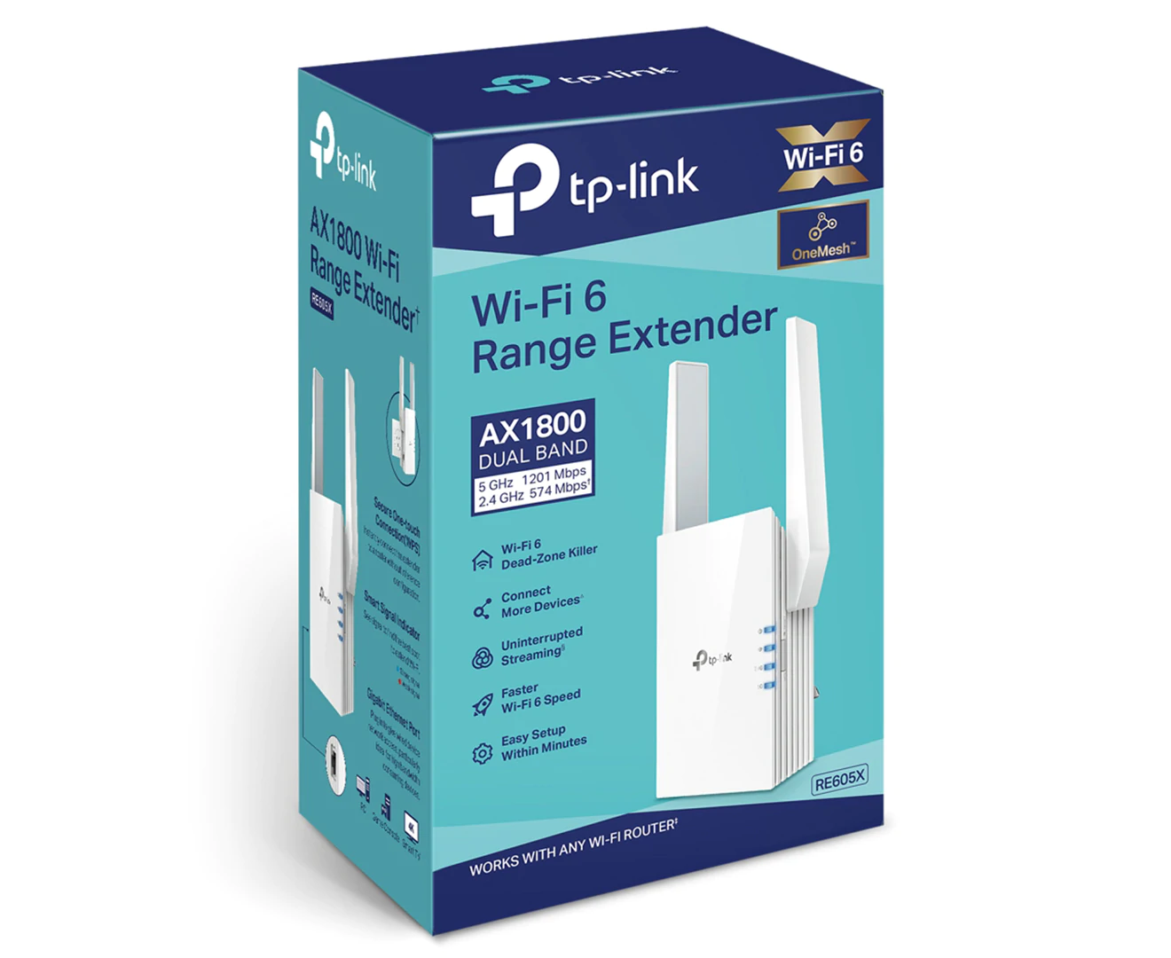 TP‑Link AX1800 Wi‑Fi 6 Range Extender – TL‑RE605X