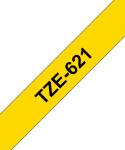 Alternative view of Brother TZe-621 Labelling Tape Cassette – 9mm Black on Yellow.