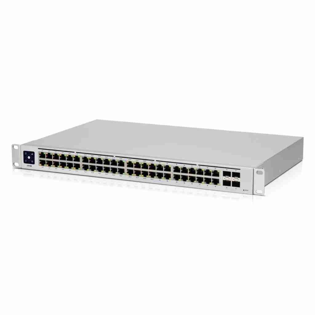 Ubiquiti UniFi USW-48-PoE 48-Port Gigabit PoE+ Managed Network Switch with 4 SFP Ports (195W)