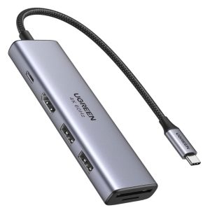 UGREEN CM511 6 in 1 Multifunction Adapter USB-C To 4K HDMI + 3 USB 3.0 A Ports + SD/TF Converter (UG- 60383)