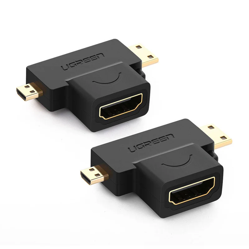 UGREEN HDMI Female to Micro HDMI + Mini HDMI Male 4K Adapter – UG-20144