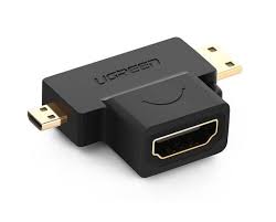 Ugreen Micro Hdmi Male + Mini Hdmi Male To Hdmi Female Adapter UG-20144