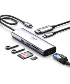UGREEN UG-60515 7 in 1 USB C 4K60Hz HDMI Multiport Adapter with 1Gbps Ethernet, 100W PD
