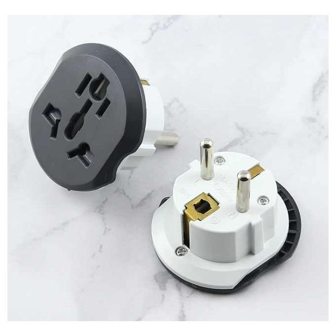 Universal International 250V 13A Travel Adapter with 3‑Pin UK and 2‑Pin EU Plug