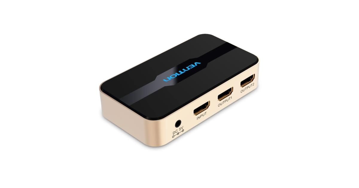 Vention 1 In 2 Out HDMI Splitter Gold - VEN ACBG0