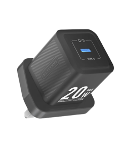 Vention 1‑Port USB‑C Wall Charger (20W) UK Plug Black - VEN FADB0‑UK