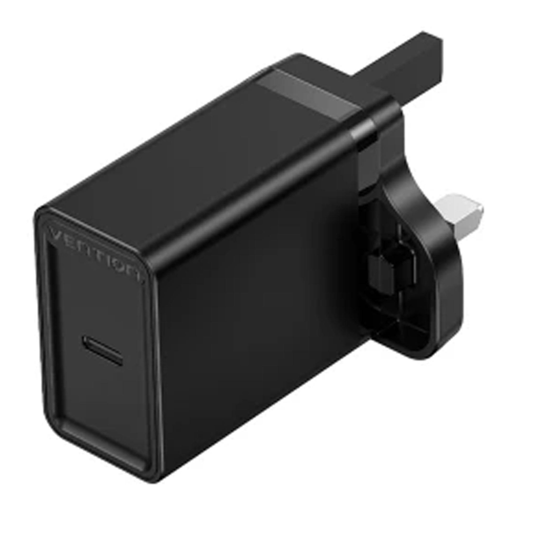 Vention 1‑Port USB Wall Charger (12W) UK Plug Black - VEN FAAB0‑UK
