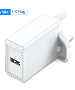 Vention 1-Port USB Wall Charger 12W UK Plug White – VEN FAAW0-UK
