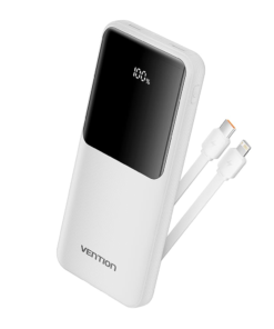 Vention 10,000mAh Power Bank - White - VEN FHKW0