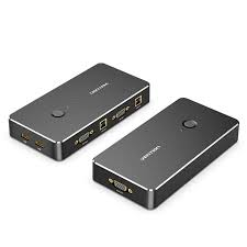 Vention 2 in 1 Out VGA KVM Switch Black Metal Type - VEN DBEB0