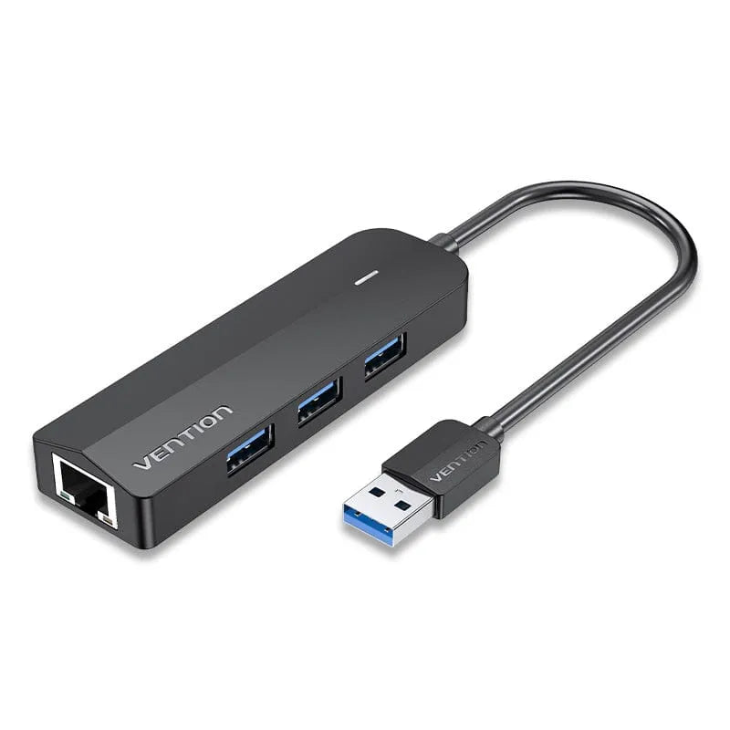 Vention 3-Port USB 3.0 Hub with LAN 0.15M Black VEN CHNBB
