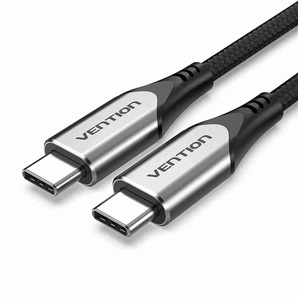 Vention Cotton Braided USB‑C to USB‑C 3.1 Cable 1M Gray - VEN TAAHF