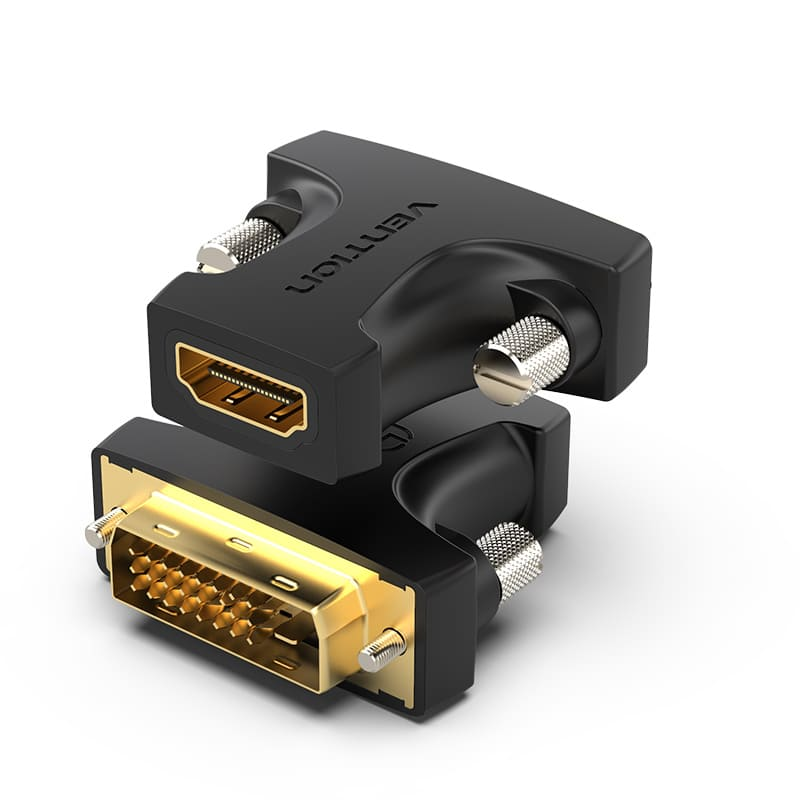 Vention DVI(24+1) Male to HDMI Female Adapter Black - VEN ECDB0