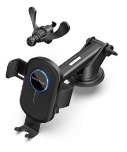 Vention One Touch Clamping Car Phone Mount with Suction Cup Black Square Type - VEN KCVB0