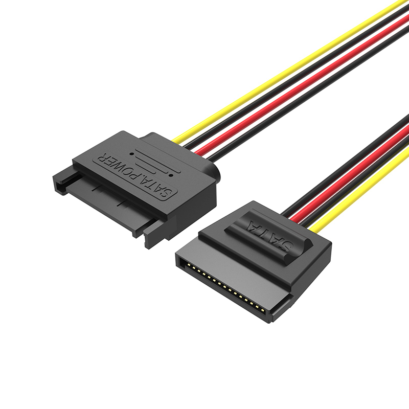 Vention SATA 15-Pin Power Extension Cable 0.3M Black - VEN KDABY
