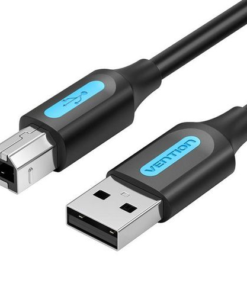 Vention USB 2.0 A Male to B Male Printer Cable with 2 Ferrite Cores 10M Black - VEN-VAS-A16-B1000