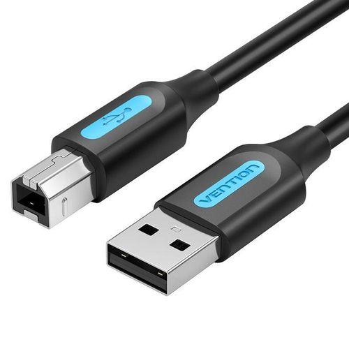 Vention USB 2.0 A Male to B Male Printer Cable with 2 Ferrite Cores 10M Black - VEN-VAS-A16-B1000