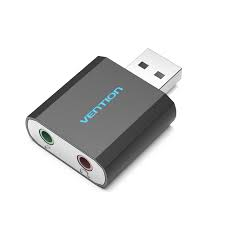 Vention USB External Sound Card Black Metal – VEN VAB-S17-B