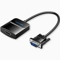Vention VGA to HDMI Converter with Female Micro USB and Audio Port 0.15M Black - VEN ACNBB