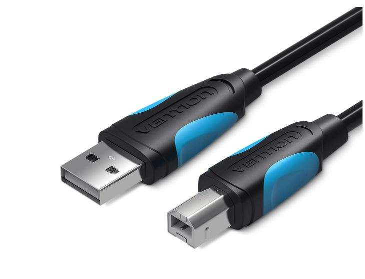 Vention USB 2.0 A Male to B Male Printer Cable with 2 Ferrite Cores 10M Black